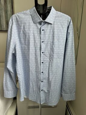 Nordstrom Men's Shop Trim Fit Smooth Cotton Long Sleeve Dress
Shirt - Sz 18